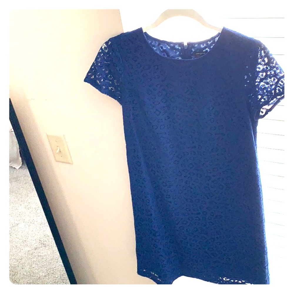 Ann Taylor blue lace dress, size 0